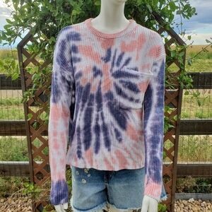 Belle by Belldini Women's Tie-Dye Crew Neck Sweater Size Small NWOT